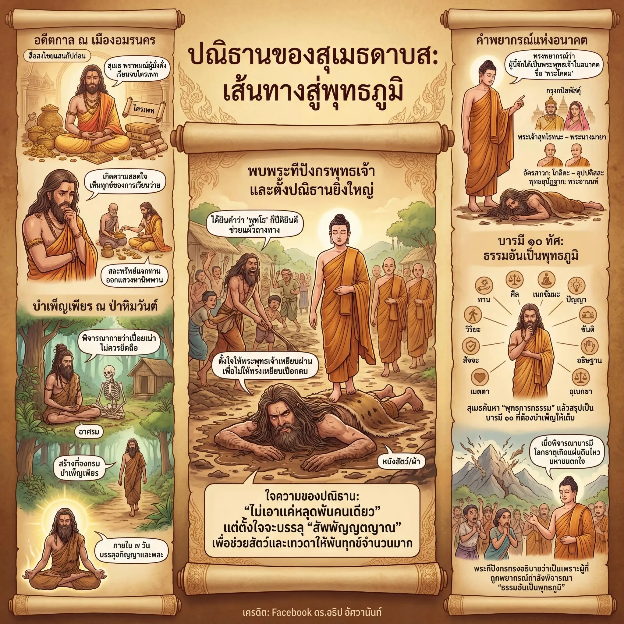 ปณิธานของสุเมธดาบส: เส้นทางสู่พุทธภูมิ